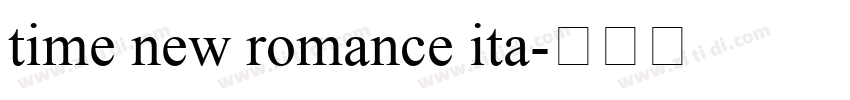 time new romance ita字体转换